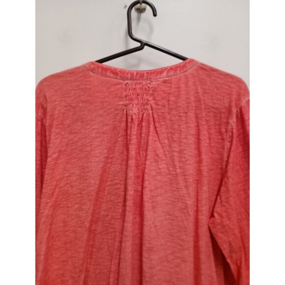 Style & Co Top Womens Size 2X Pink Embroidered Floral BOHO Peasant V-Neck - Picture 9 of 10